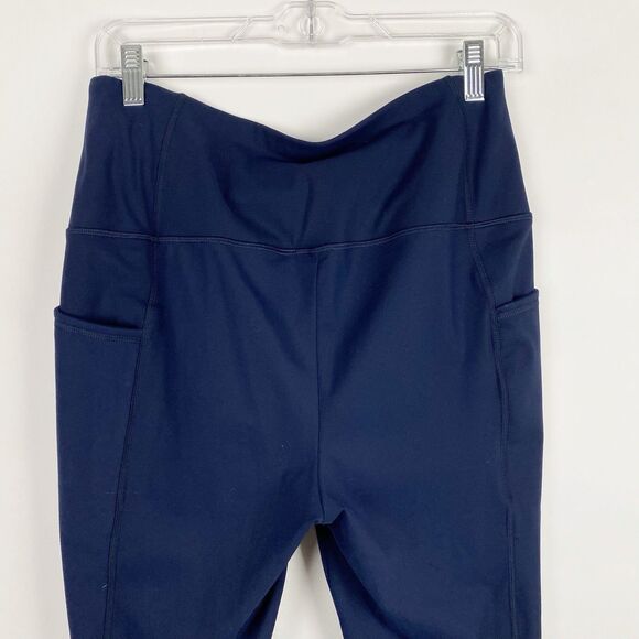 CHICO'S‎ Zenergy Navy Blue Velour Inset Leggings - Chico's Size 1 (8/10) - Picture 6 of 8